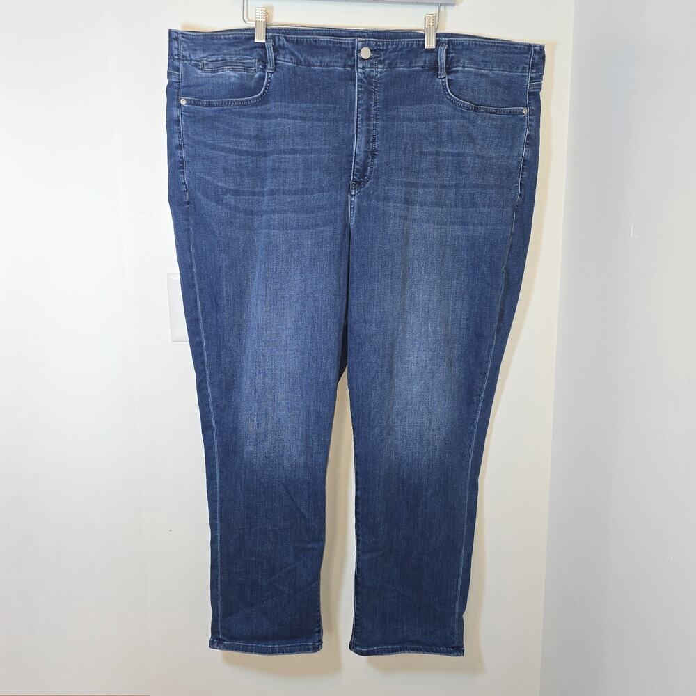 NYDJ Girlfriend Jeans Womens 24 W Blue Lift Tuck Stretch Denim Mid Rise - Picture 2 of 11